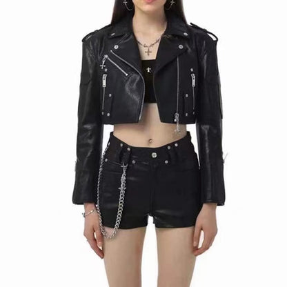 PU leather jacket