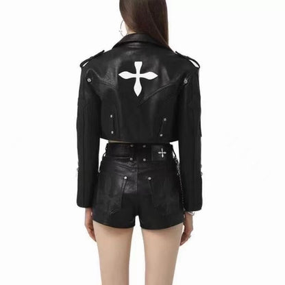PU leather jacket