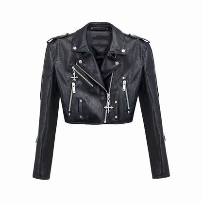 PU leather jacket