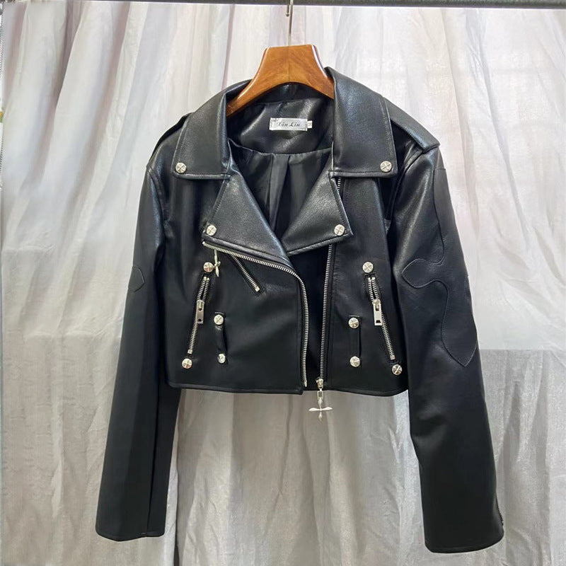 PU leather jacket