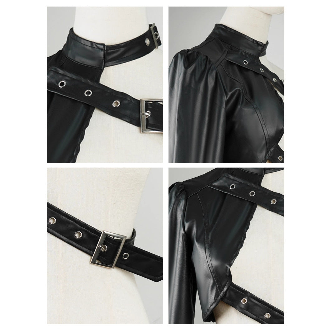 PU leather jacket