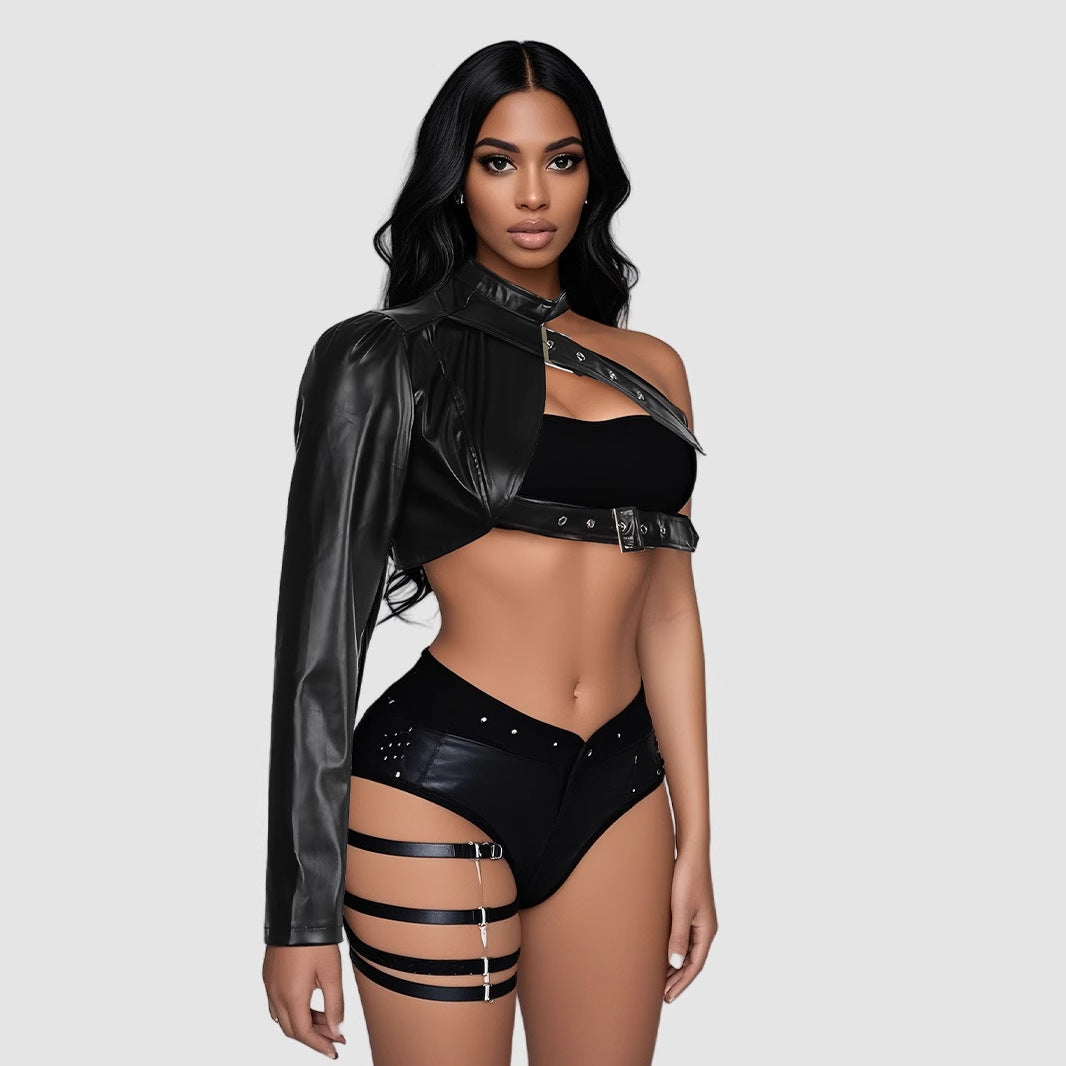 PU leather jacket
