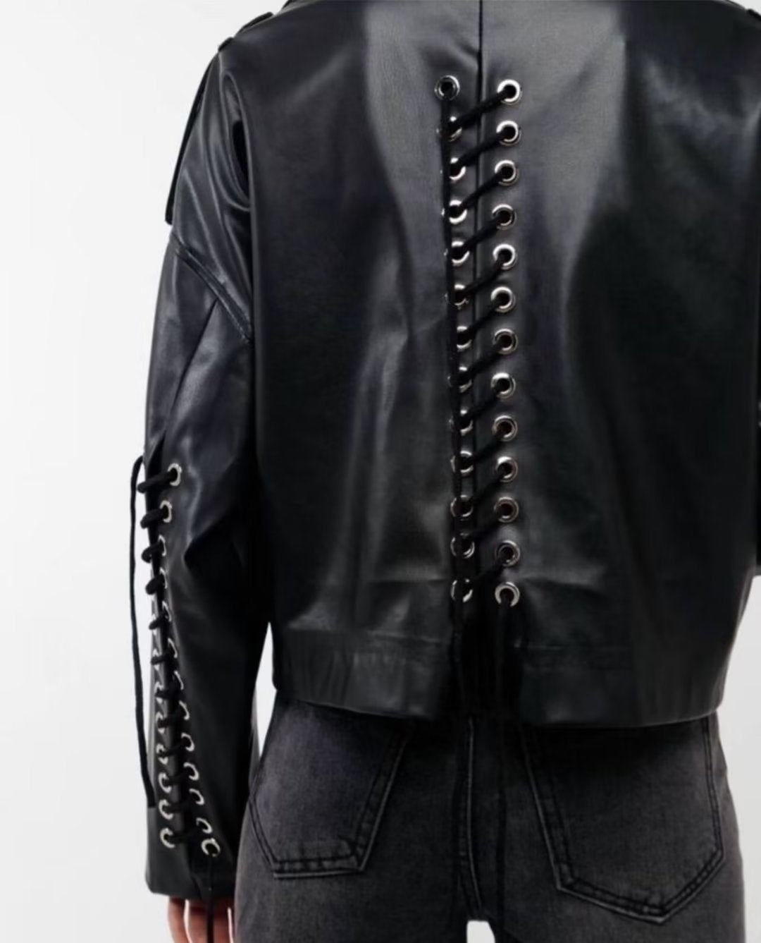 PU leather jacket