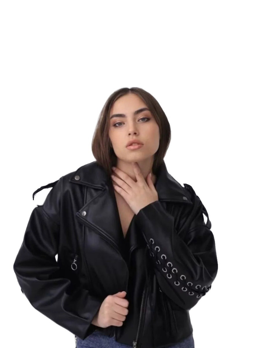PU leather jacket