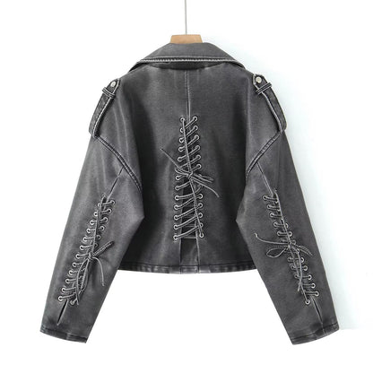 PU leather jacket
