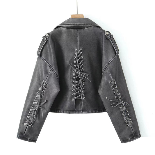 PU leather jacket