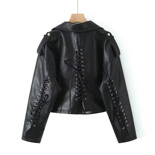 PU leather jacket