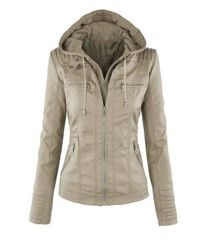 PU leather jacket