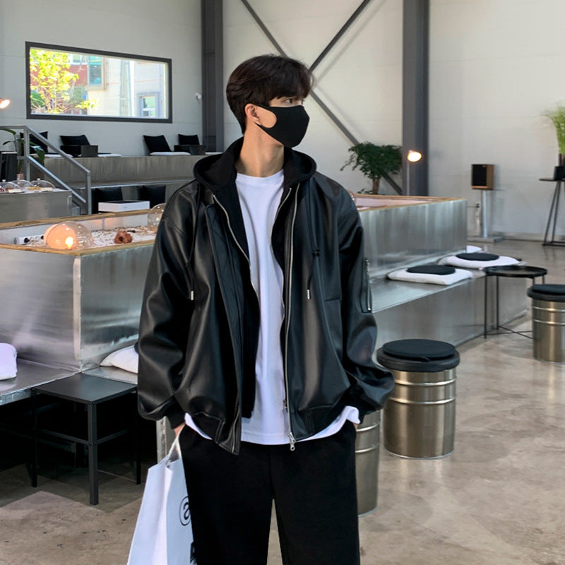 PU leather jacket