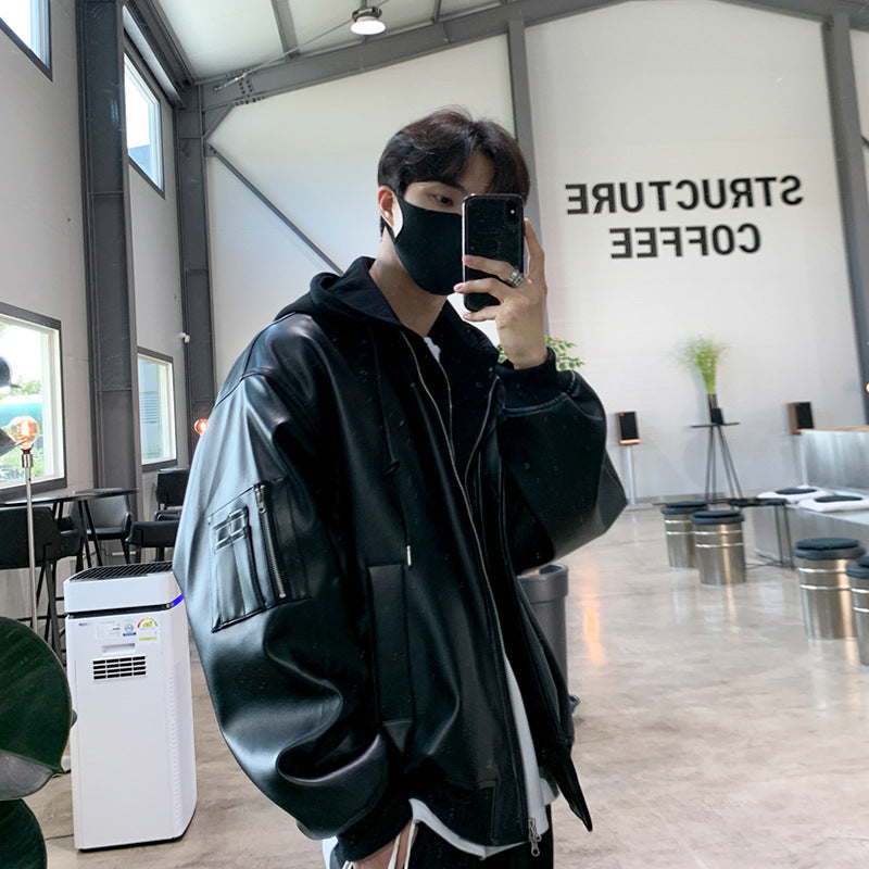 PU leather jacket
