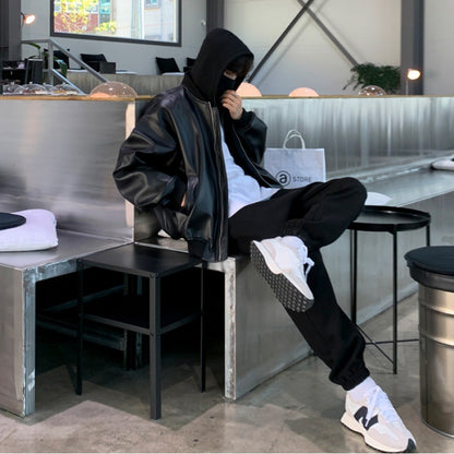 PU leather jacket
