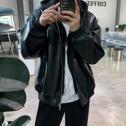 PU leather jacket
