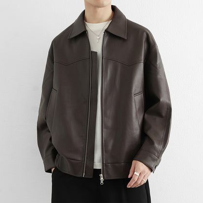 PU leather jacket