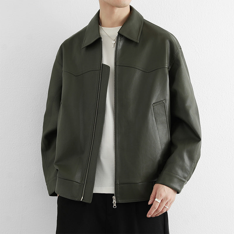 PU leather jacket