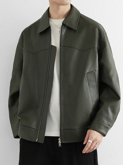PU leather jacket