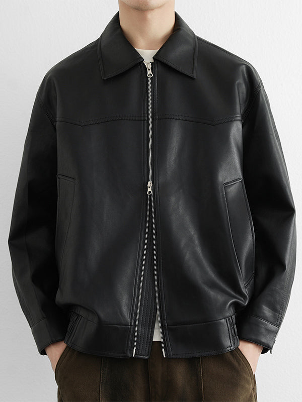 PU leather jacket