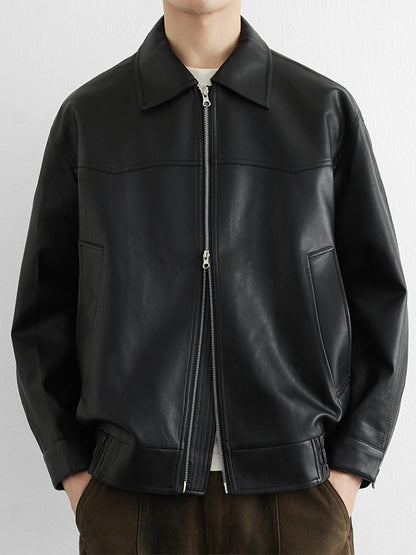 PU leather jacket