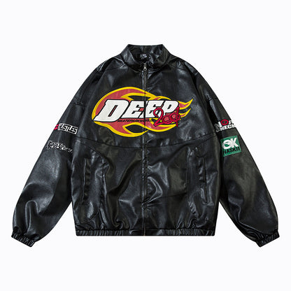 PU leather jacket