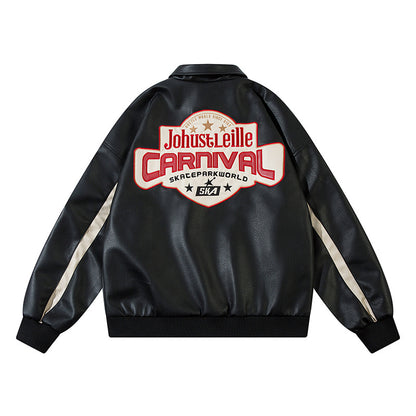 PU leather jacket