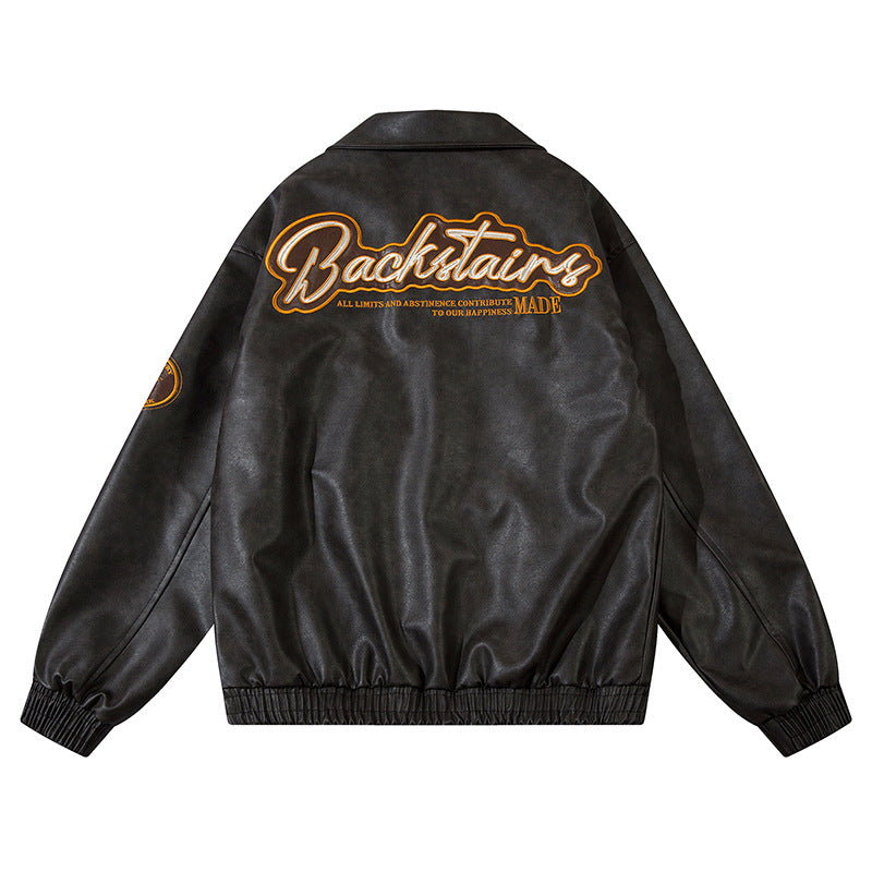 PU leather jacket