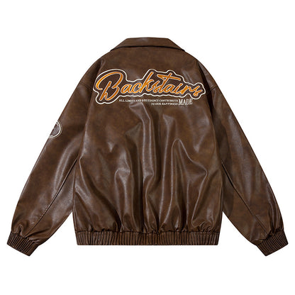 PU leather jacket