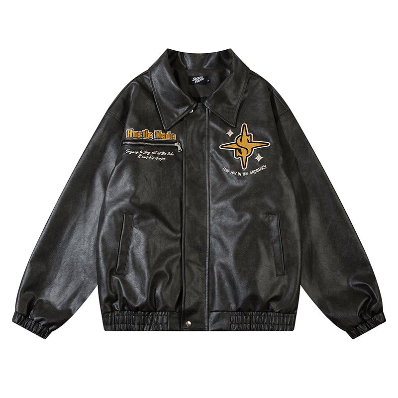 PU leather jacket