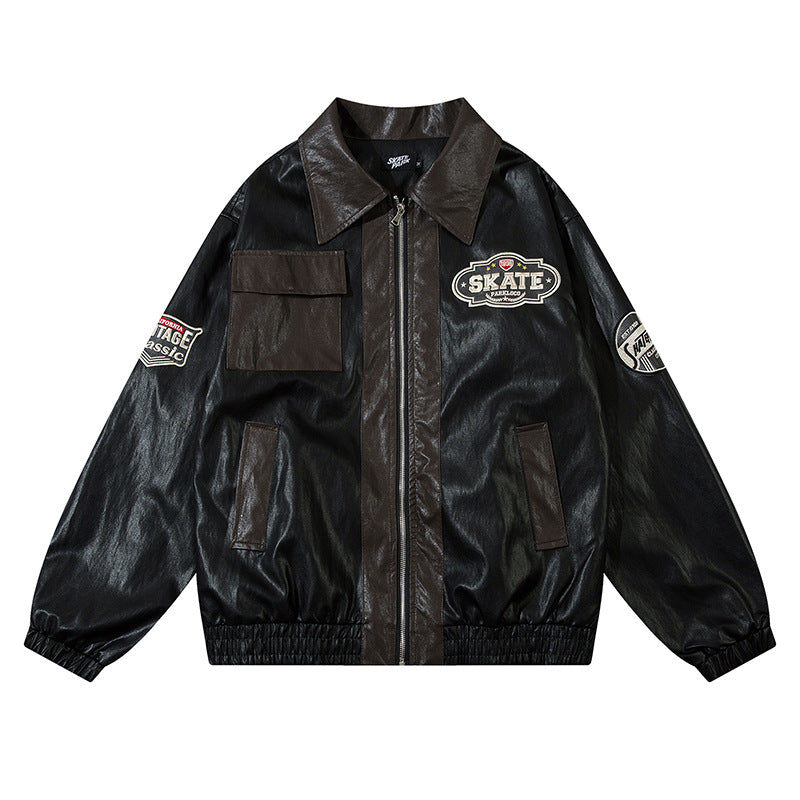 PU leather jacket