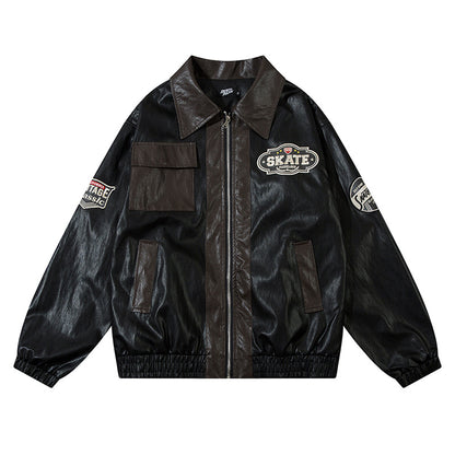 PU leather jacket