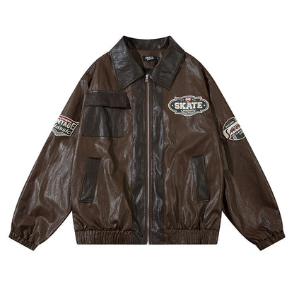 PU leather jacket