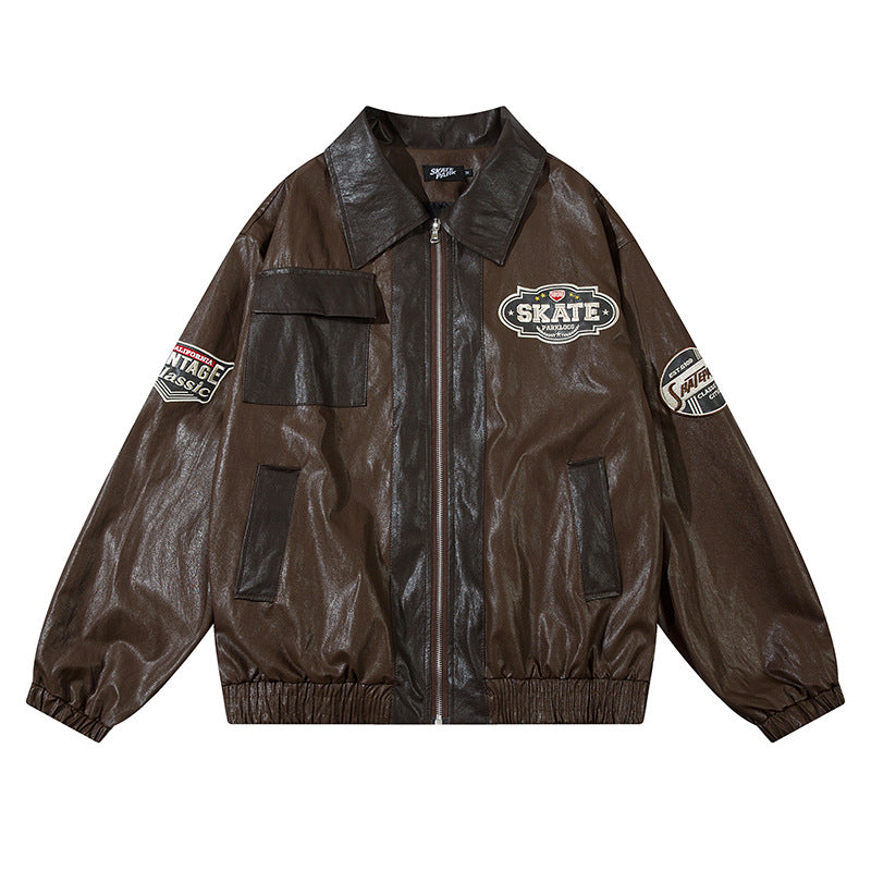 PU leather jacket