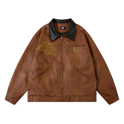 PU leather jacket