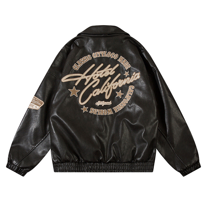 PU leather jacket