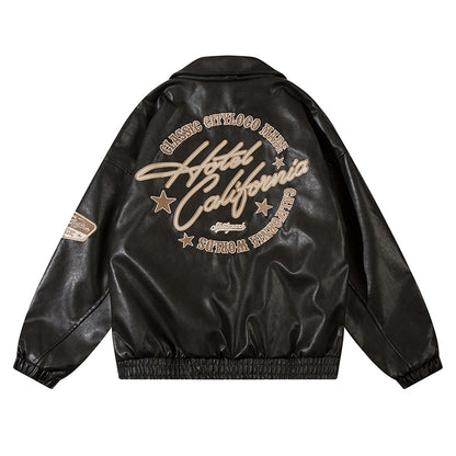 PU leather jacket