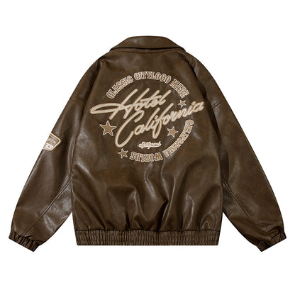 PU leather jacket