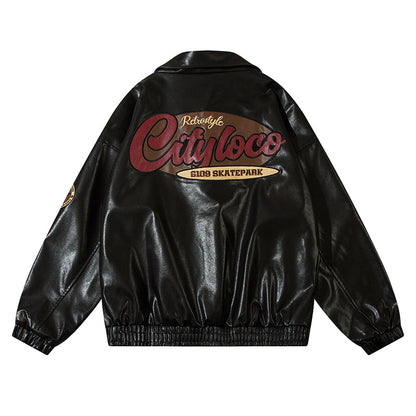 PU leather jacket
