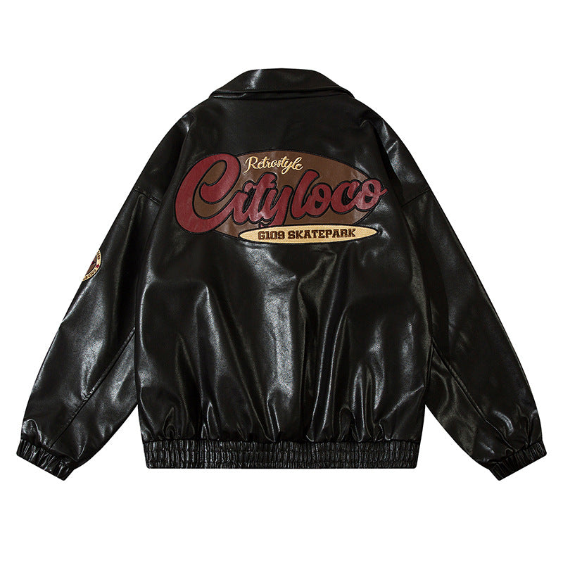 PU leather jacket