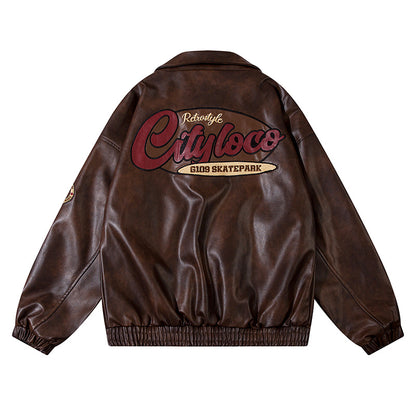 PU leather jacket