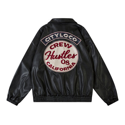 PU leather jacket