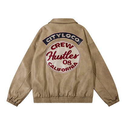 PU leather jacket