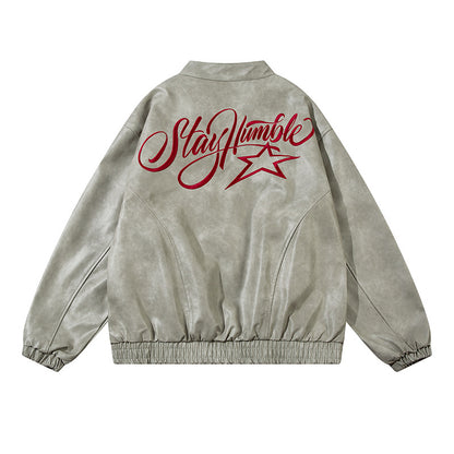 PU leather jacket