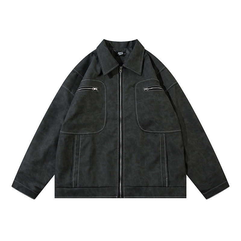 PU leather jacket