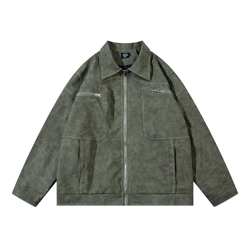 PU leather jacket