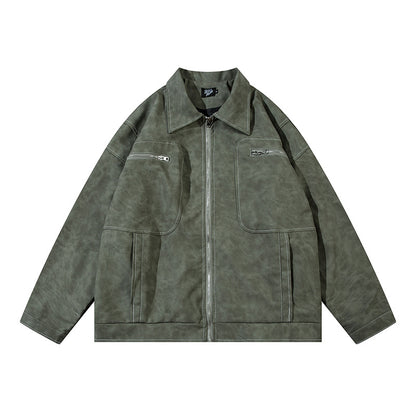 PU leather jacket