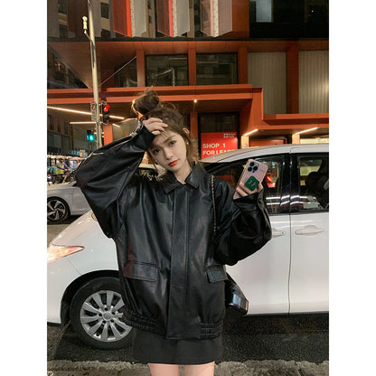 PU leather jacket