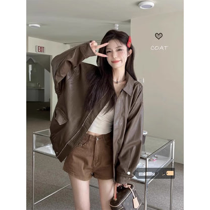 PU leather jacket