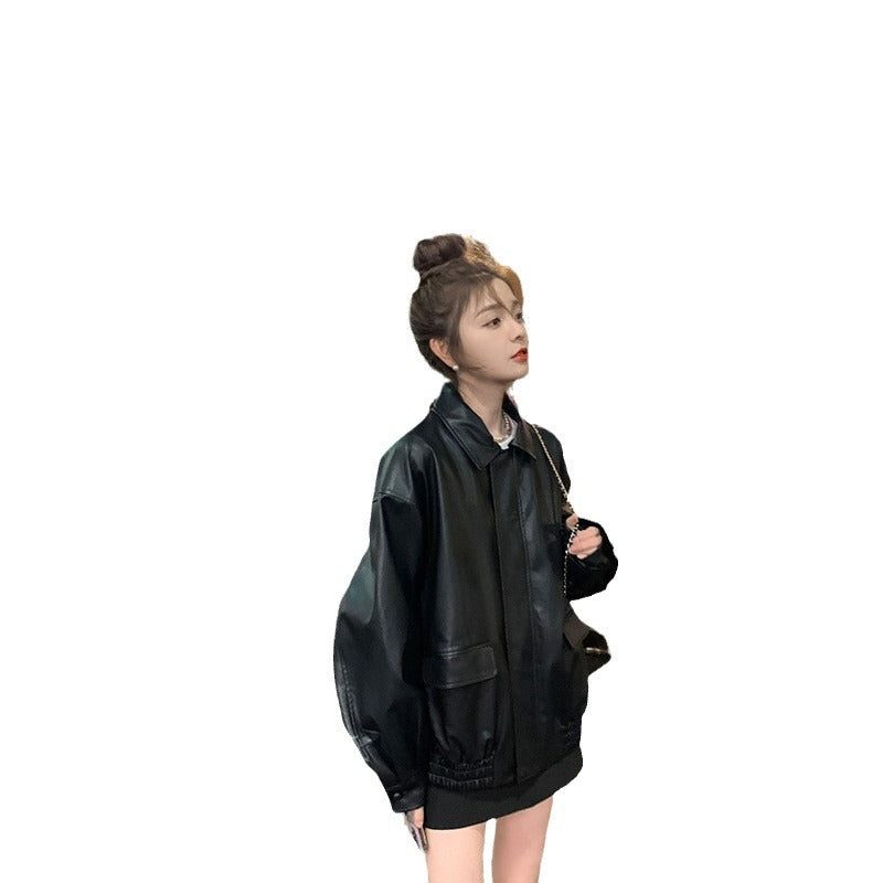 PU leather jacket