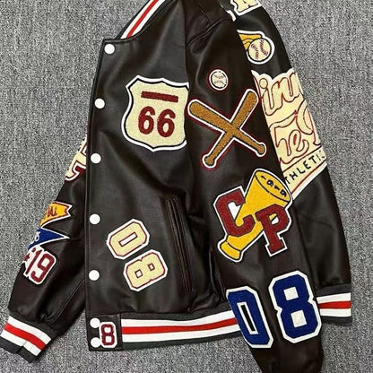 PU leather jacket