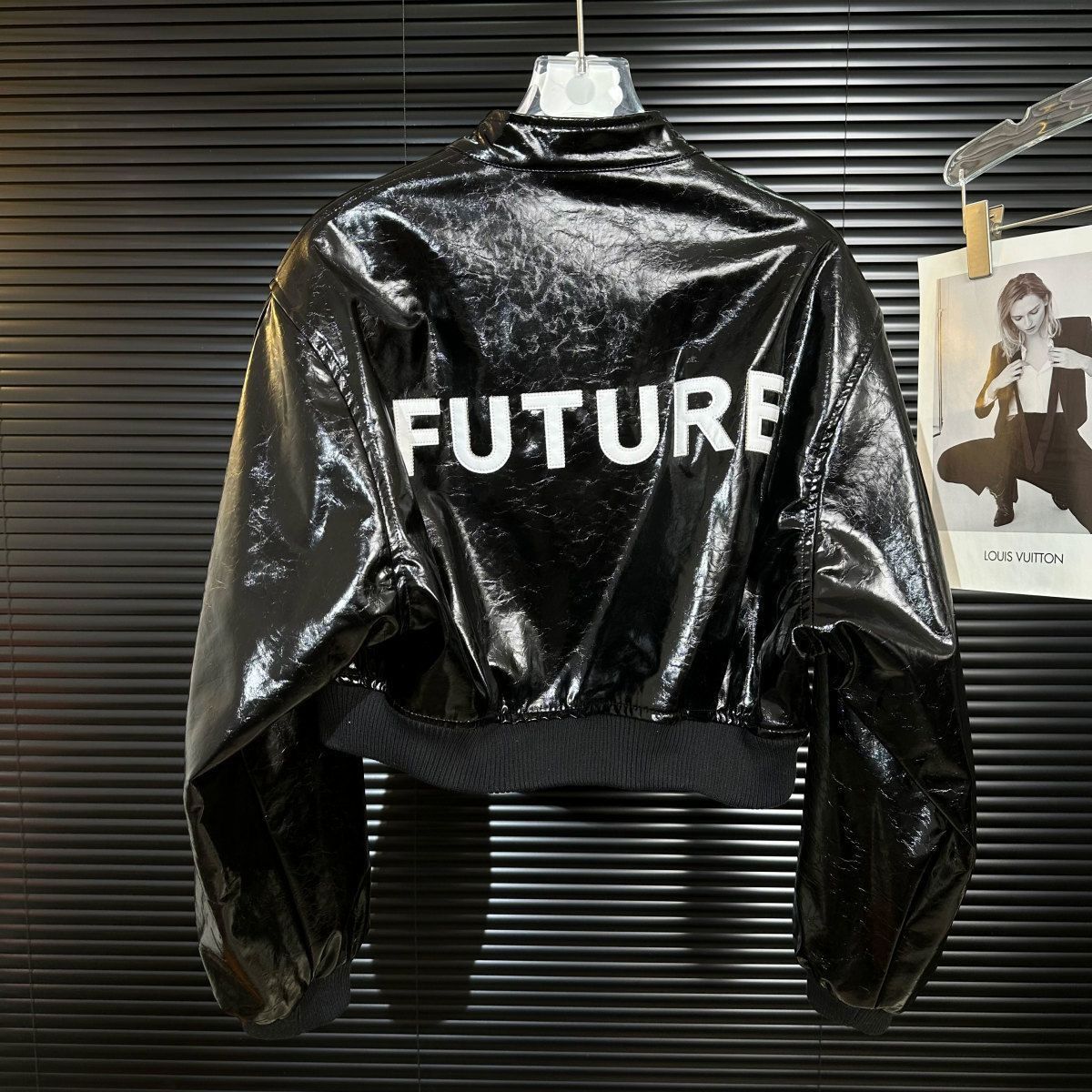 PU leather jacket