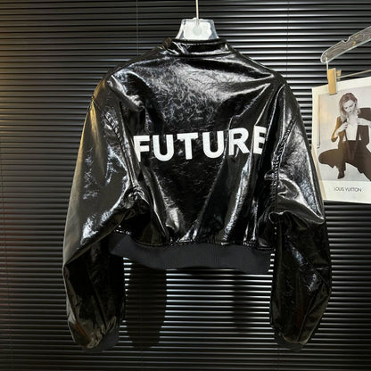 PU leather jacket