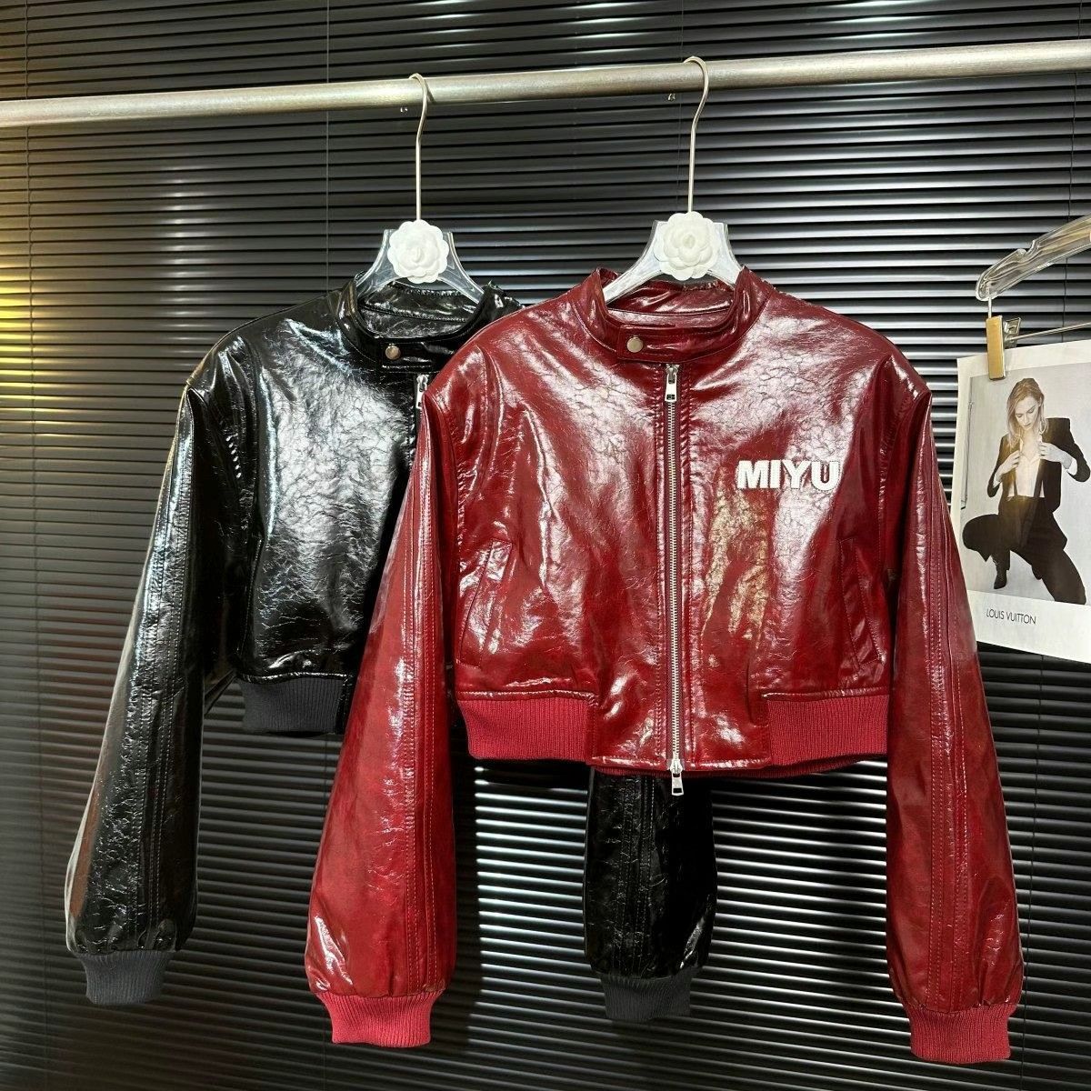 PU leather jacket